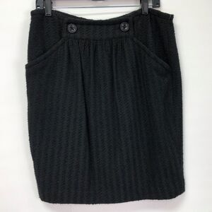 Magaschoni Women's Skirt Size 12 Black Glittery Lined Italy Fabric $260 NWOT